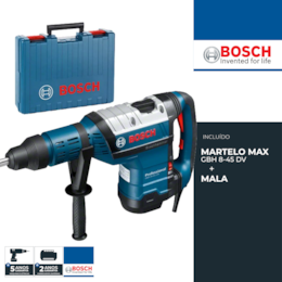 Martelo Perfurador Bosch Profissional GBH 8-45 DV + Mala (0611265000)