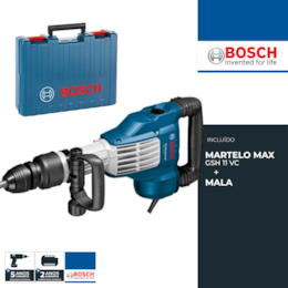 Martelo Demolidor Bosch Profissional 11KG GSH 11 VC + Mala (0611336000)