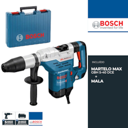 Martelo Bosch Profissional GBH 5-40 DCE + Mala (0611264000)