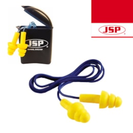 Tampão Protetor de Ouvidos c/ Fio de Silicone JSP + Caixa de Arrumação