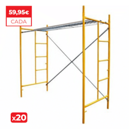 Andaime 40MM 2,15MT + 2 Laterais + Cruzeta + Travessa - 20UNI