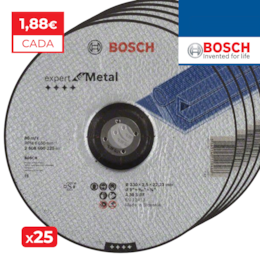 Disco Côncavo Corte Bosch p/ Metal 230MMx2.5MM - 25UNI (2608600225)