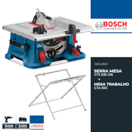 Serra Mesa Bosch Profissional GTS 635-216 + GTA 560 (0601B42001)