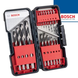 Conjunto Brocas Bosch p/ Metal HSS-R PointTeQ 1MM-10MM - 18UNI (2608577350)