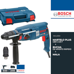 Martelo Perfurador Bosch Profissional Plus GBH 2-25 F + Mala (0611254600)