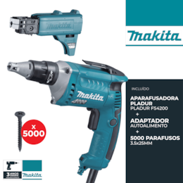 Aparafusadora p/ Gesso Cartonado Makita 570W (FS4200) + Auto Alimentador + 10000 Parafusos em Cinta