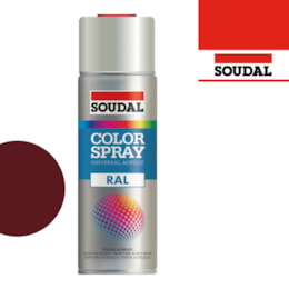 Spray Esmalte Acrílico RAL3005 Vermelho Bordô - Soudal 400ML