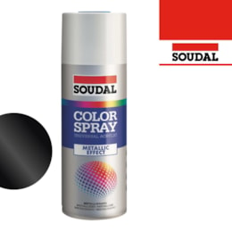 Spray Esmalte Metalizado Preto - Soudal 400ML