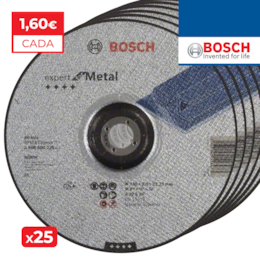 Disco Côncavo Corte Bosch p/ Metal 230MMx3MM - 25UNI (2608600226)