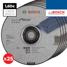 Disco Côncavo Corte Bosch p/ Metal 230MMx3MM - 25UNI (2608600226)