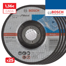 Disco Côncavo Corte Bosch Standard p/ Metal 230MMx3MM - 25UNI (2608603162)