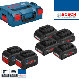 Kit Baterias Bosch Profissional 6 Baterias 18V PROCORE 4x4.0Ah / 2x8.0Ah + Mala (1600A02A2T)