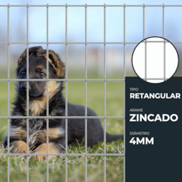 Painel de Rede Zincado Malha 100x50MM