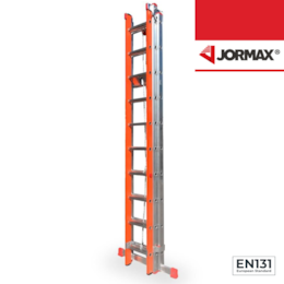 Escada Alumínio/Fibra Jormax Electrikal F3 Tripla c/ Corda - 3x10 Degraus