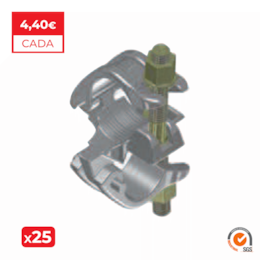 Abraçadeira Ortogonal p/ Andaime Europeu Fachada R75 - 25UNI