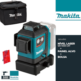 Nível Laser Makita Linhas 360º 12V Max CXT + Painel Alvo + Bolsa (SK700D)