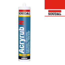 Silicone Acrílico Soudal Acryrub Branco - 300ML