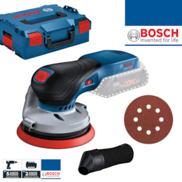 Lixadeira Excêntrica Bosch Profissional GEX 18V-125 + Saco de Pó + Mala (0601372200)