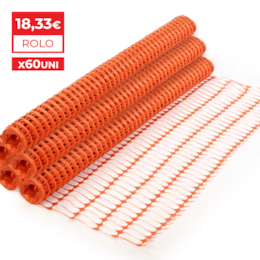 Rede Sinalizadora Laranja 80GR 1,00MTx50MT - 60 Rolos