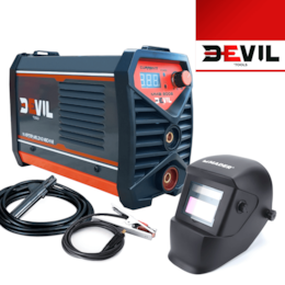 Aparelho Soldar Devil'Tools Inverter MMA 200B + Máscara de Soldar Eletrónica