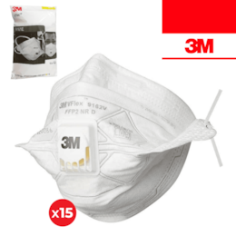 Máscara de Proteção Partículas 3M 9161E c/ Válvula VFlex FFP1 - 15UNI