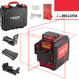 Nível Laser Bellota Linha Vermelha 30M 360º + Mala