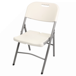 Cadeira Dobrável Branca/Cinza 