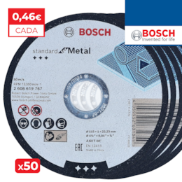 Disco Bosch Corte Standard 115MMx1MM - 50UNI (2608619767)