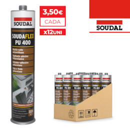 Cola e Veda Soudaflex PU400 Soudal Telha 300ML - 12UNI