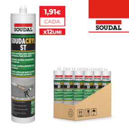 Silicone Soudacryl ST Soudal Branco 300ML - 12UNI