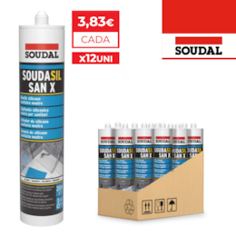 Silicone Soudal Soudasil San X Branco 280ML - 12UNI
