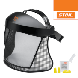 Máscara Viseira Stihl Proteção Rede Function GSS P + Tampão Protetor de Ouvidos