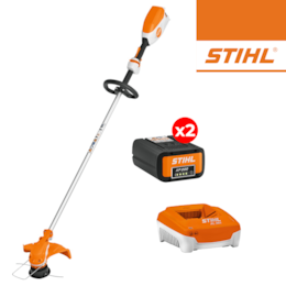 Kit Stihl Aparador FSA 86 R Fio AutoCut C 6-2 + 2 Baterias AP 200 36V 5.2Ah + Carregador Rápido