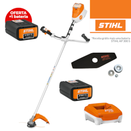 Roçadora Stihl FSA 120.0 c/ Fio AutoCut 27-2 + Bateria AP 300 S 7.2Ah + Carregador + Lâmina 2 Dentes 230MM