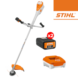 Kit Stihl Roçadora FSA 135 Fio AutoCut C 26-2 + 2 Baterias AP 200 36V 5.2Ah + Carregador Rápido