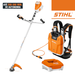 Kit Stihl Roçadora FSA 120.0 Fio AutoCut 27-2 + Bateria de Mochila AR 2000 L 27.4Ah + Carregador Rápido