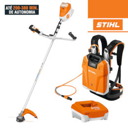 Roçadora Stihl FSA 120.0 c/ Fio AutoCut 27-2 + Bateria de Mochila AR 2000 L 27.4Ah + Carregador