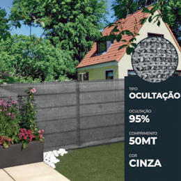 Rede de Ocultação Recynet Plus 95% Cinza