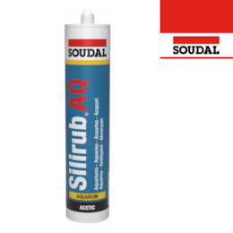 Silicone Silirub AQ Soudal Preto p/ Aquários - 310ML