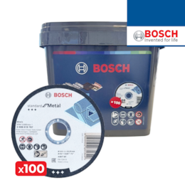 Caixa de Discos Corte Bosch Standard p/ Metal 115MMx1MM - 100UNI