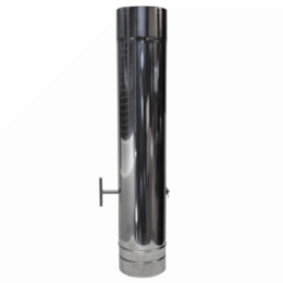 Tubo Estufa c/ Registo Inox 304 0.4MM