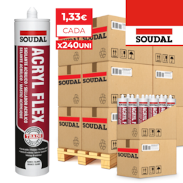 Silicone Soudal Acrílico Acryl Flex Branco 280ML - 240UNI