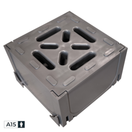 Cubo Multifunções p/ Canal PVC Cinza Escuro - 126x126x77MM