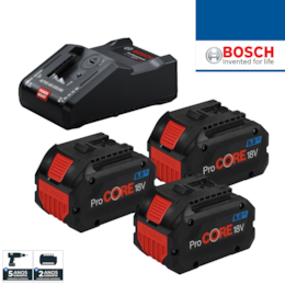 Kit Bosch Profissional 3 Baterias ProCore 18V 8.0Ah + Carregador GAL 18V-160C (0615A5004Y)