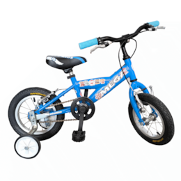 Bicicleta 12" c/ Estabilizadores Azul/Preto
