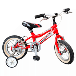 Bicicleta 12" c/ Estabilizadores Vermelho/Branco