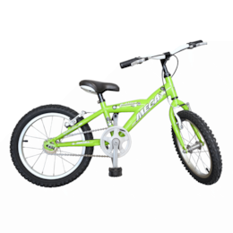 Bicicleta 16" c/ Descanso Verde/Branco