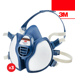 Máscara de Proteção 3M Semi Facial Reutilizável Isenta de Manutenção c/ Filtro - 3UNI