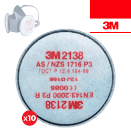 Filtro Partículas, Vapores e Gases 3M 2138 P3 R - 5PAR