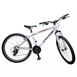 Bicicleta Montanha 26" c/ Suspensão Branco/Preto